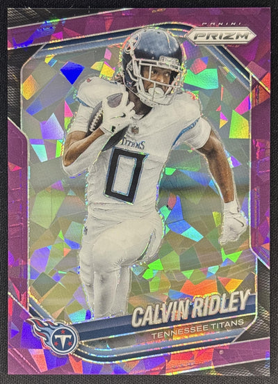 Calvin Ridley 2025 Panini Prizm Purple Ice /225 Titans Sports Trading Cards