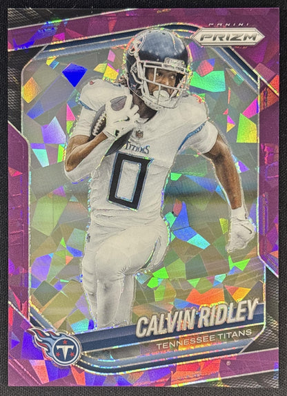 Calvin Ridley 2025 Panini Prizm Purple Ice /225 Titans front