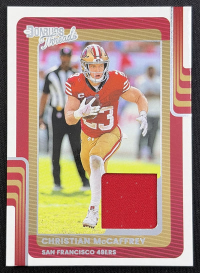 Christian McCaffrey 2025 Panini Donruss Threads 49ers