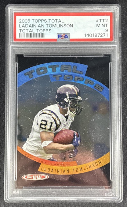 LaDainian Tomlinson 2005 Topps Total PSA 9 Chargers Sports Trading Cards