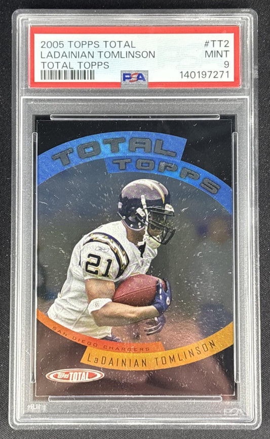 LaDainian Tomlinson 2005 Topps Total PSA 9 Chargers Sports Trading Cards