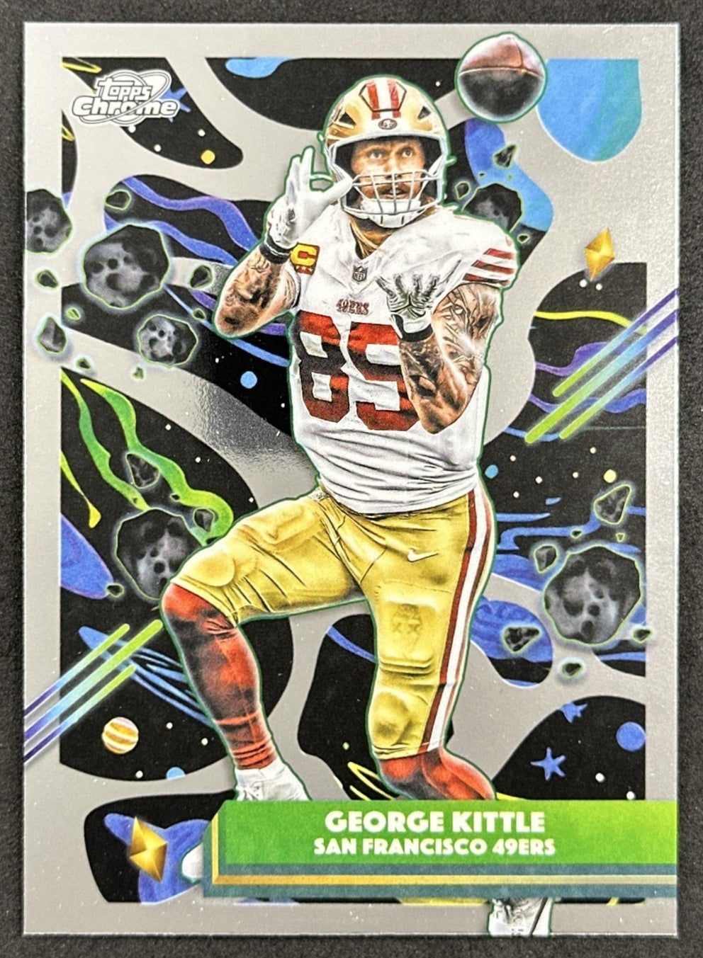 George Kittle 2025 Topps Cosmic Chrome 49ers front