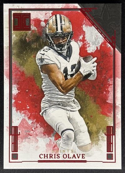 Chris Olave 2025 Panini Impeccable Ruby /8 Saints Default Title Sports Trading Cards