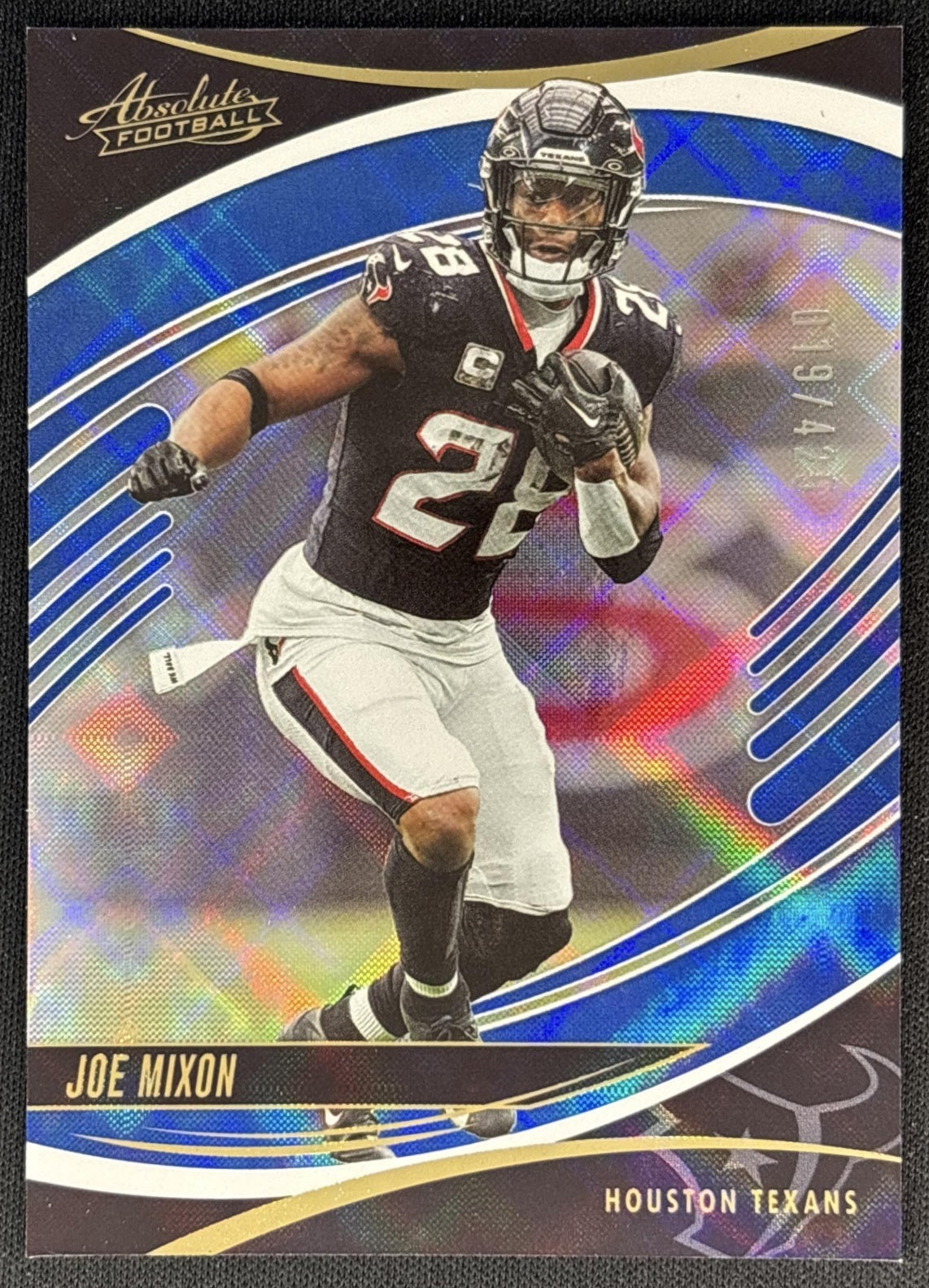 Joe Mixon 2025 Panini Absolute Blue Diamonds /425 Texans front