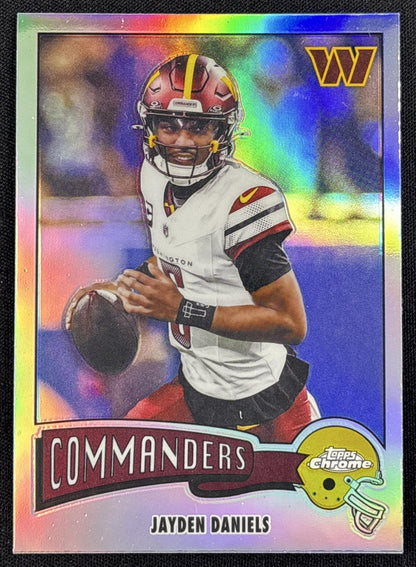 Jayden Daniels 2025 Topps Chrome 1975 Refractor Commanders