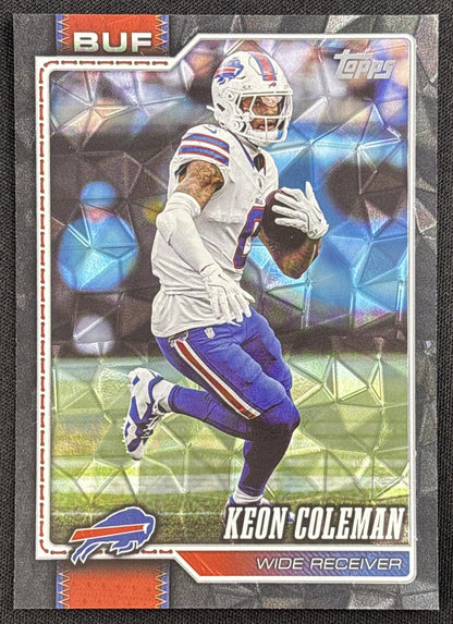 Keon Coleman 2026 Topps Black Diamante Foil /10 Bills