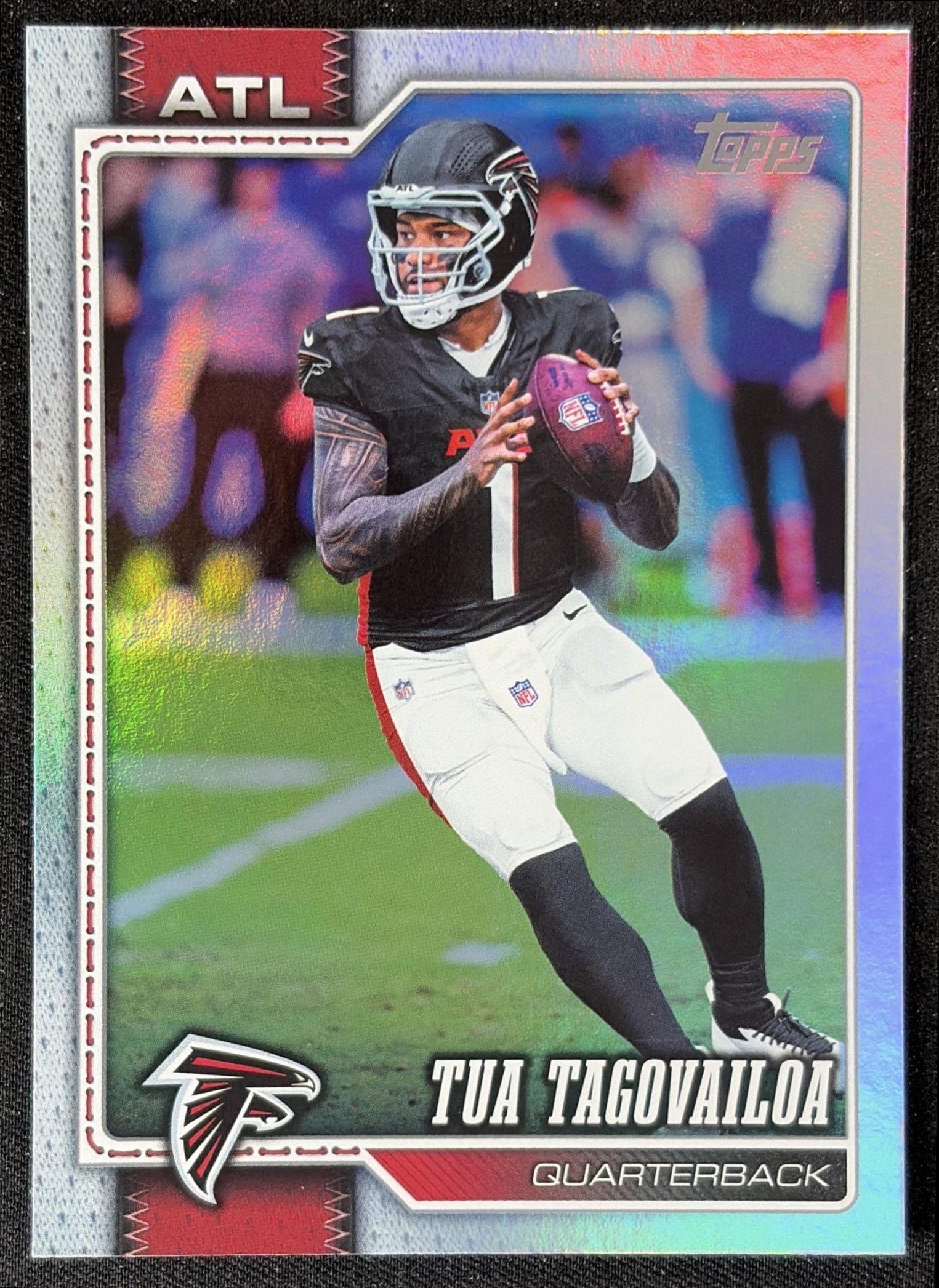 Tua Tagovailoa 2026 Topps Rainbow Foil Falcons front