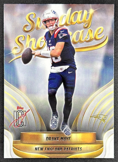 Drake Maye 2025 Topps Signature Class Sunday Showcase Patriots Sports Trading Cards