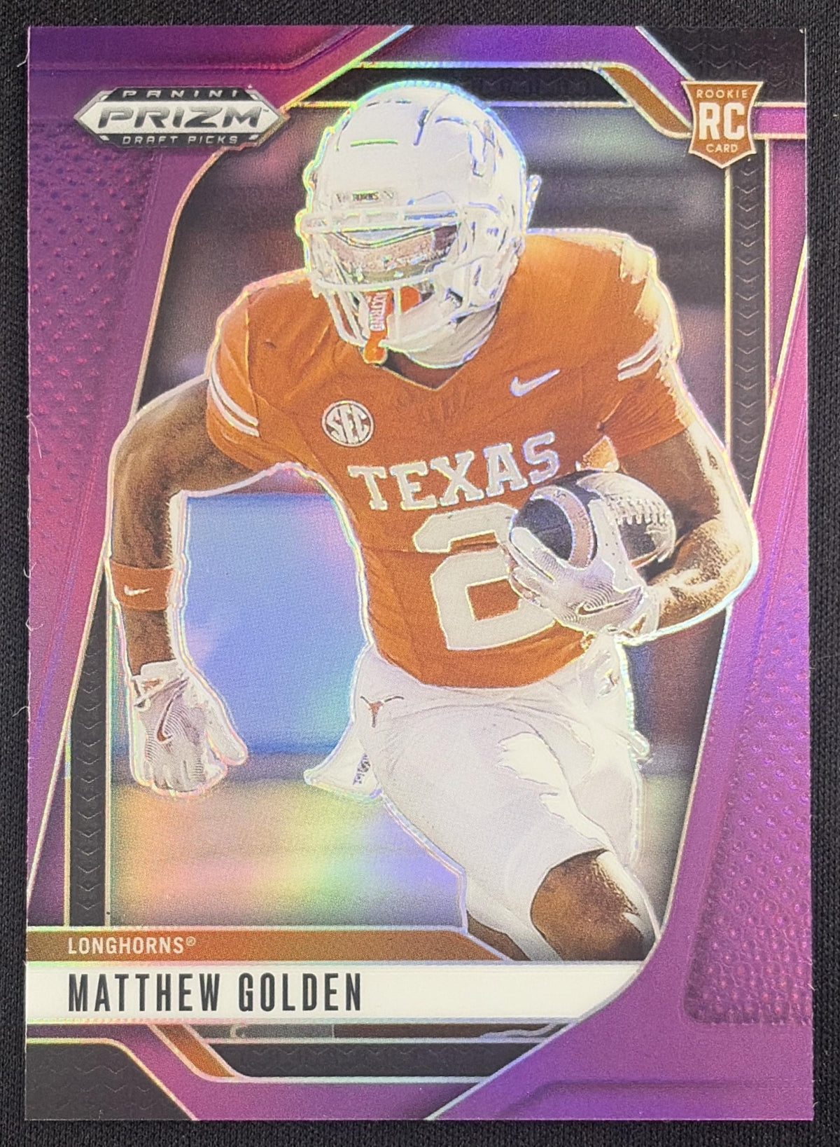 Matthew Golden 2025 Panini Prizm Draft Picks Purple /99 Longhorns