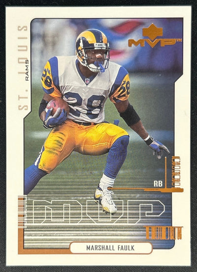Front of Marshall Faulk 2000 MVP Rams St. Louis Rams