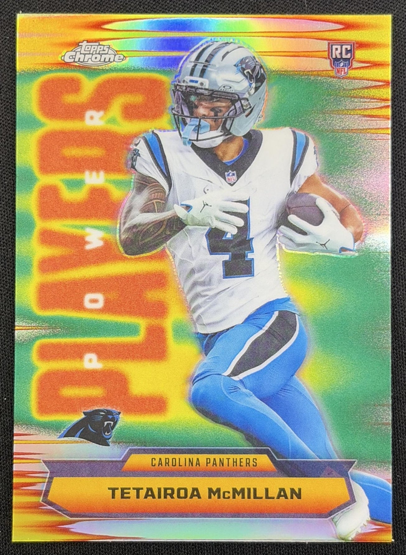 Tetairoa McMillan 2025 Topps Chrome Power Players Refractor Panthers