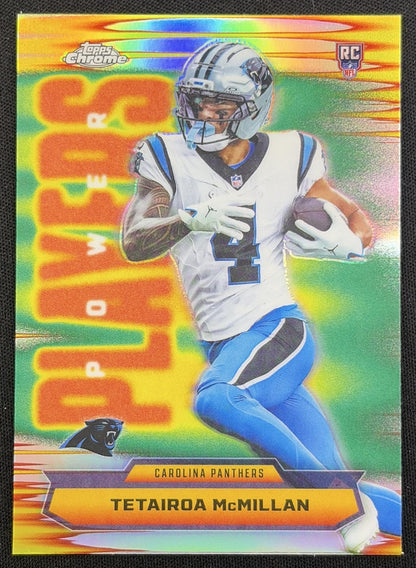 Tetairoa McMillan 2025 Topps Chrome Power Players Refractor Panthers