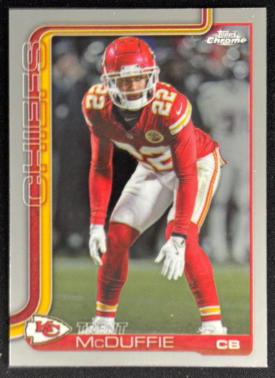 Trent McDuffie 2025 Topps Chrome Chiefs Sports Trading Cards