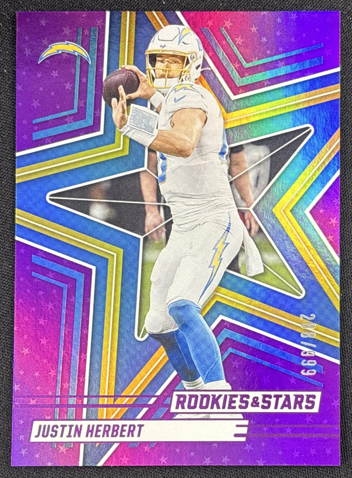 Justin Herbert 2025 Panini Rookies & Stars Purple /999 Chargers