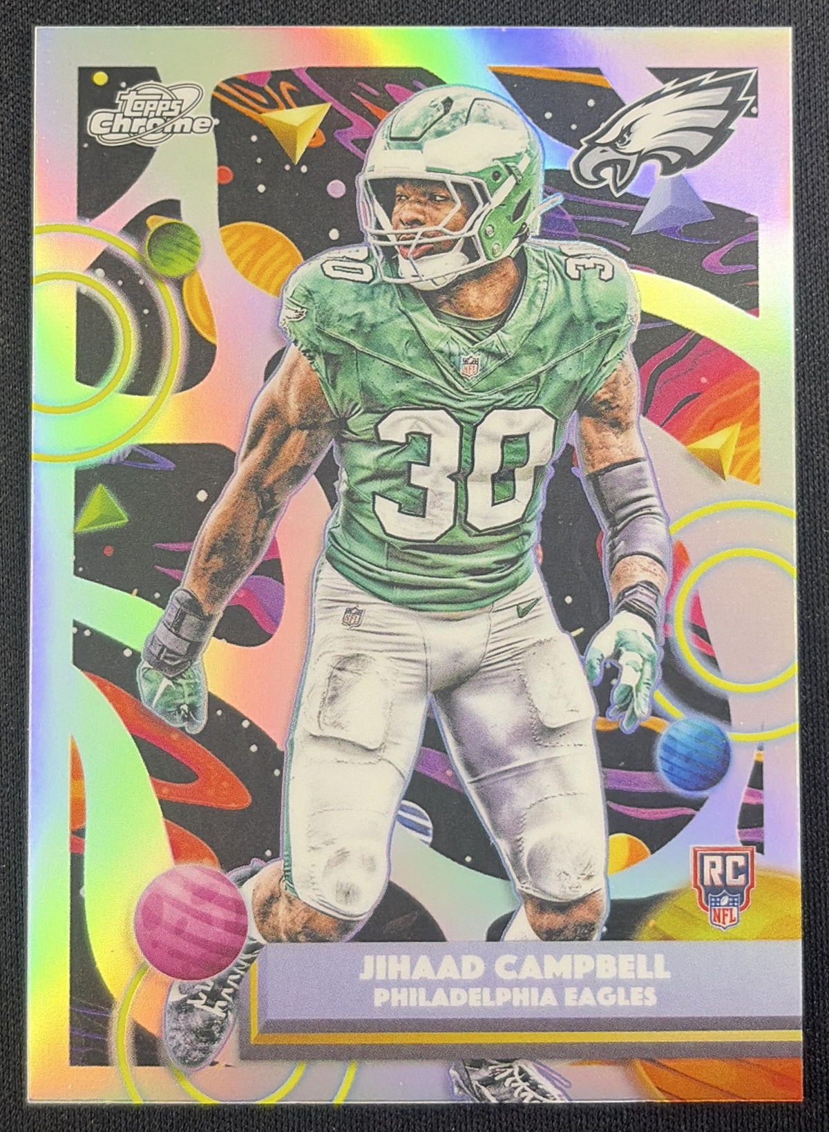 Jihaad Campbell 2025 Topps Cosmic Chrome Refractor Eagles Philadelphia Eagles