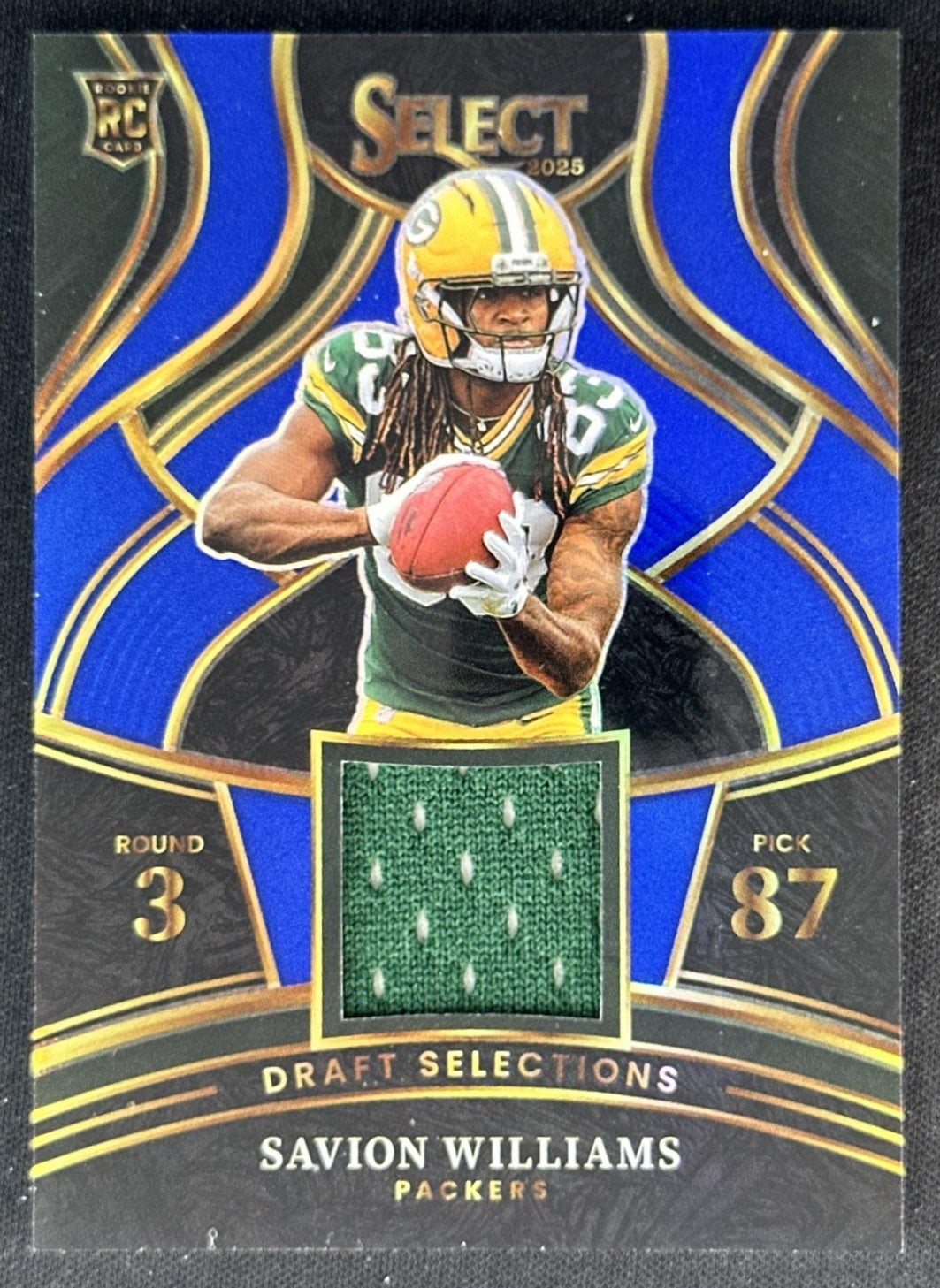 Savion Williams 2025 Select Draft Selections Memorabilia Blue Prizm Packers Default Title Sports Trading Cards