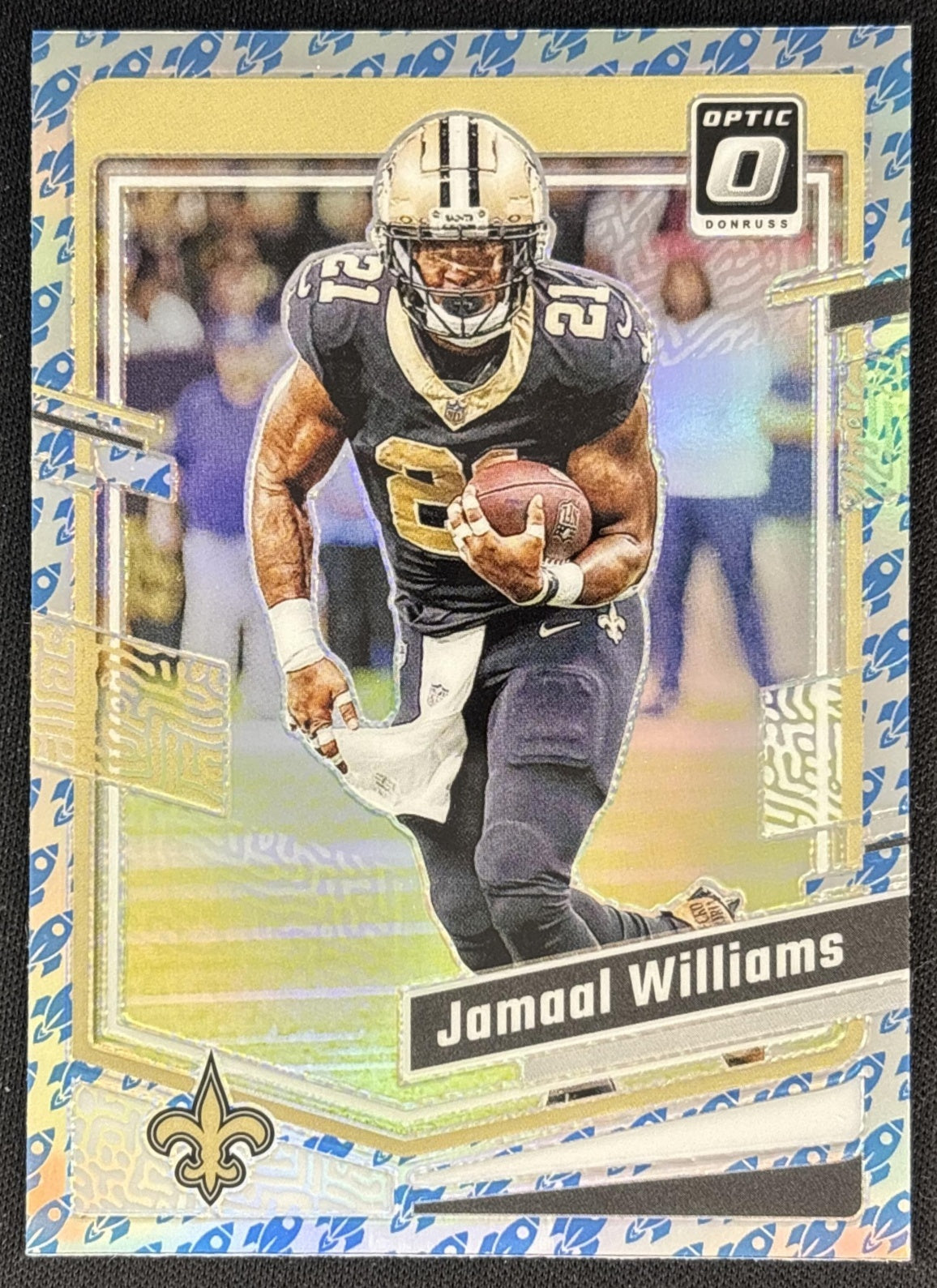 Jamaal Williams 2023 Panini Donruss Optic Rocket Prizm Saints