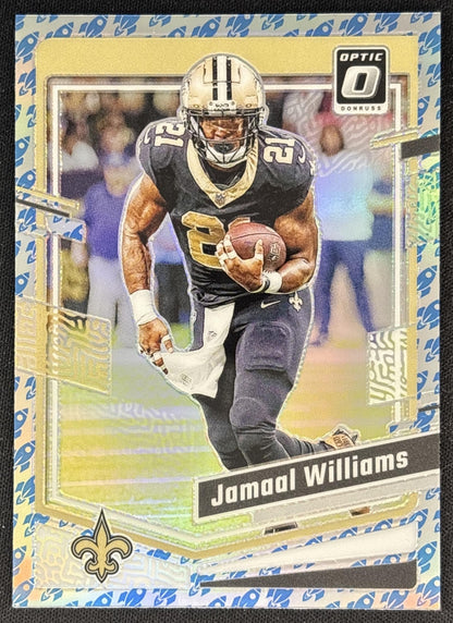 Jamaal Williams 2023 Panini Donruss Optic Rocket Prizm Saints