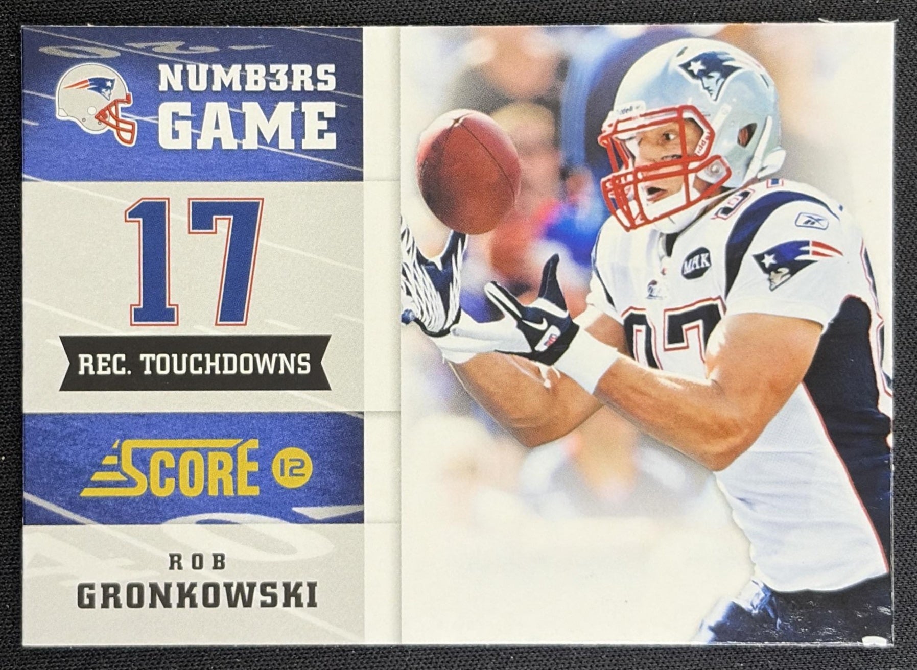 Rob Gronkowski 2012 Panini Score Numbers Game Patriots