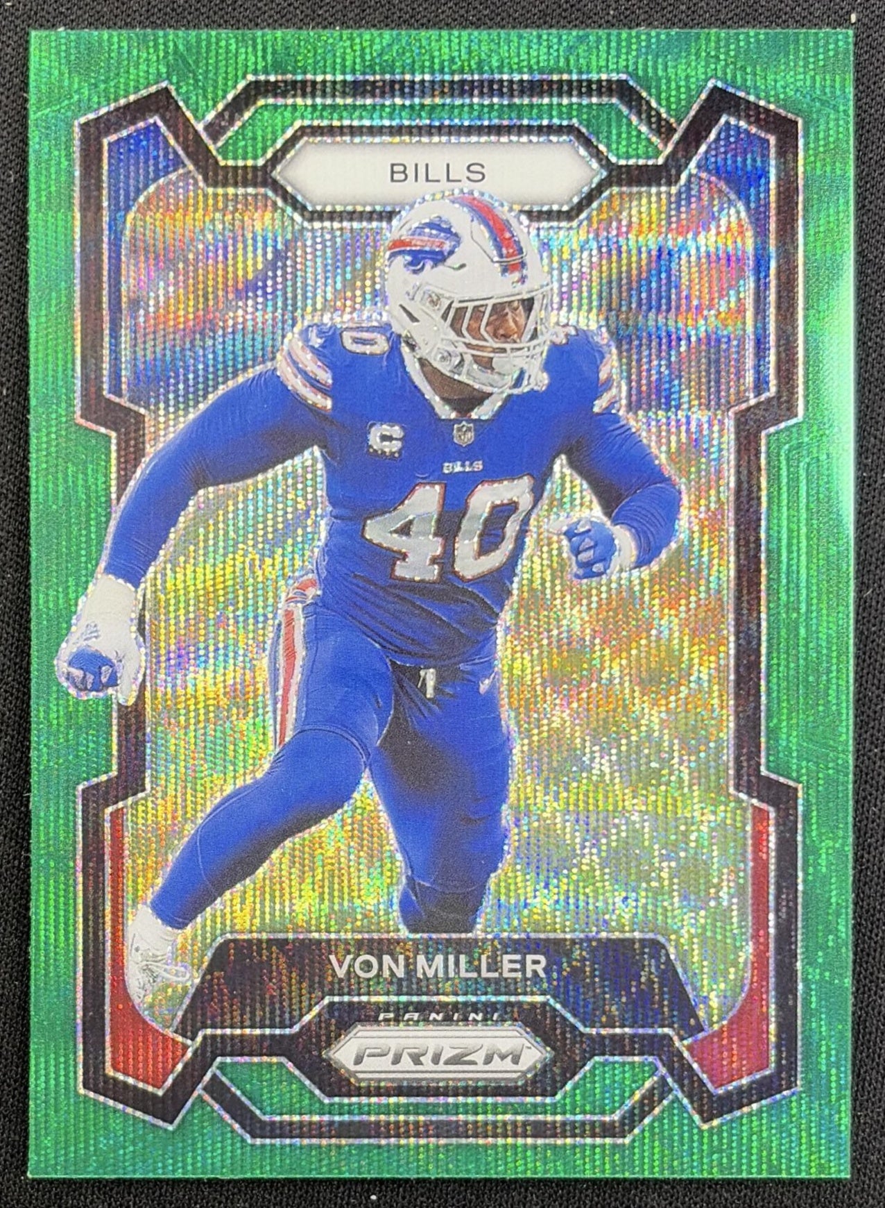 Von Miller 2023 Panini Prizm Green Wave Bills