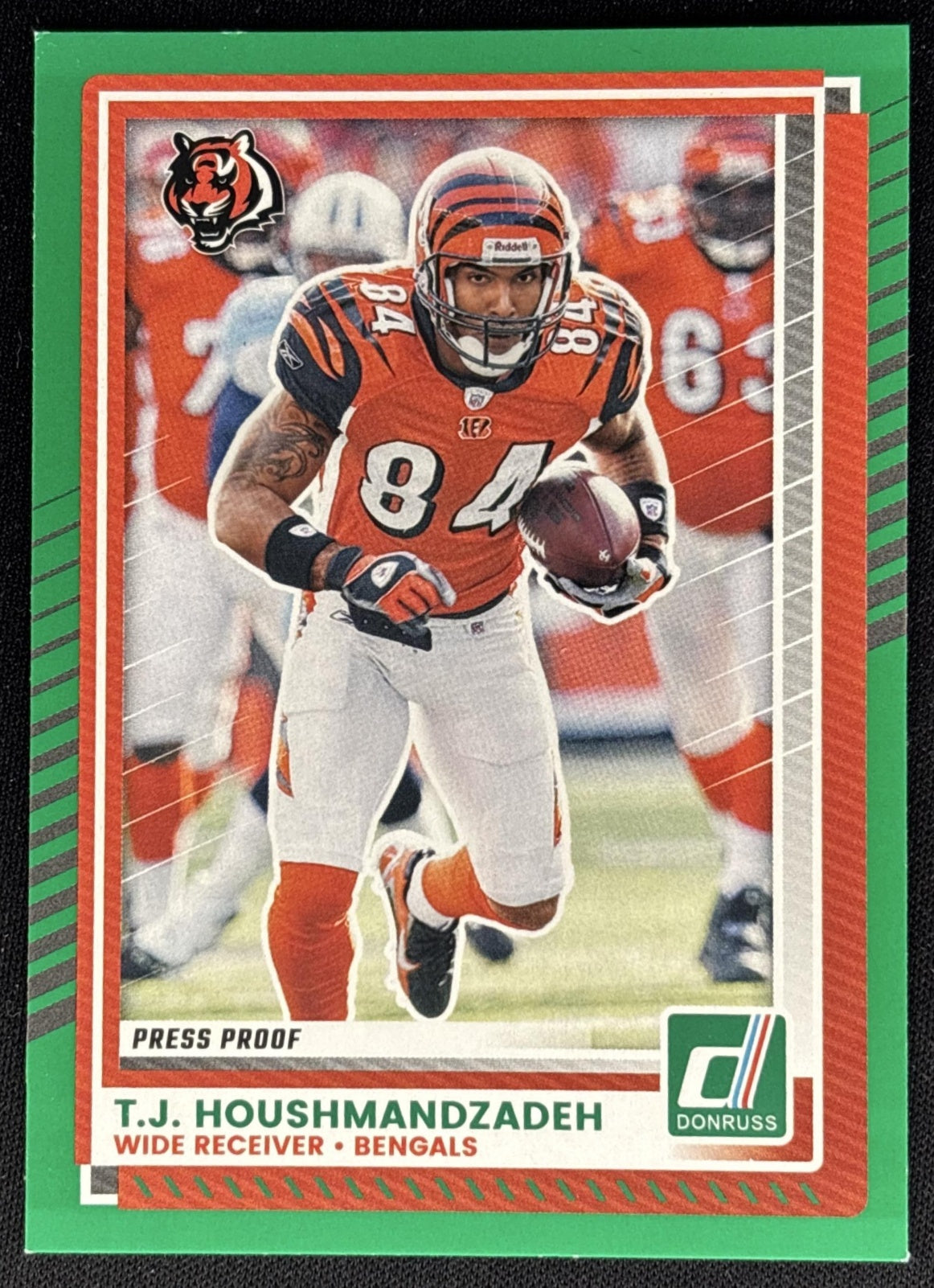 T.J. Houshmandzadeh 2025 Panini Donruss Press Proof Green Bengals