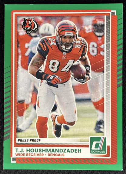 T.J. Houshmandzadeh 2025 Panini Donruss Press Proof Green Bengals