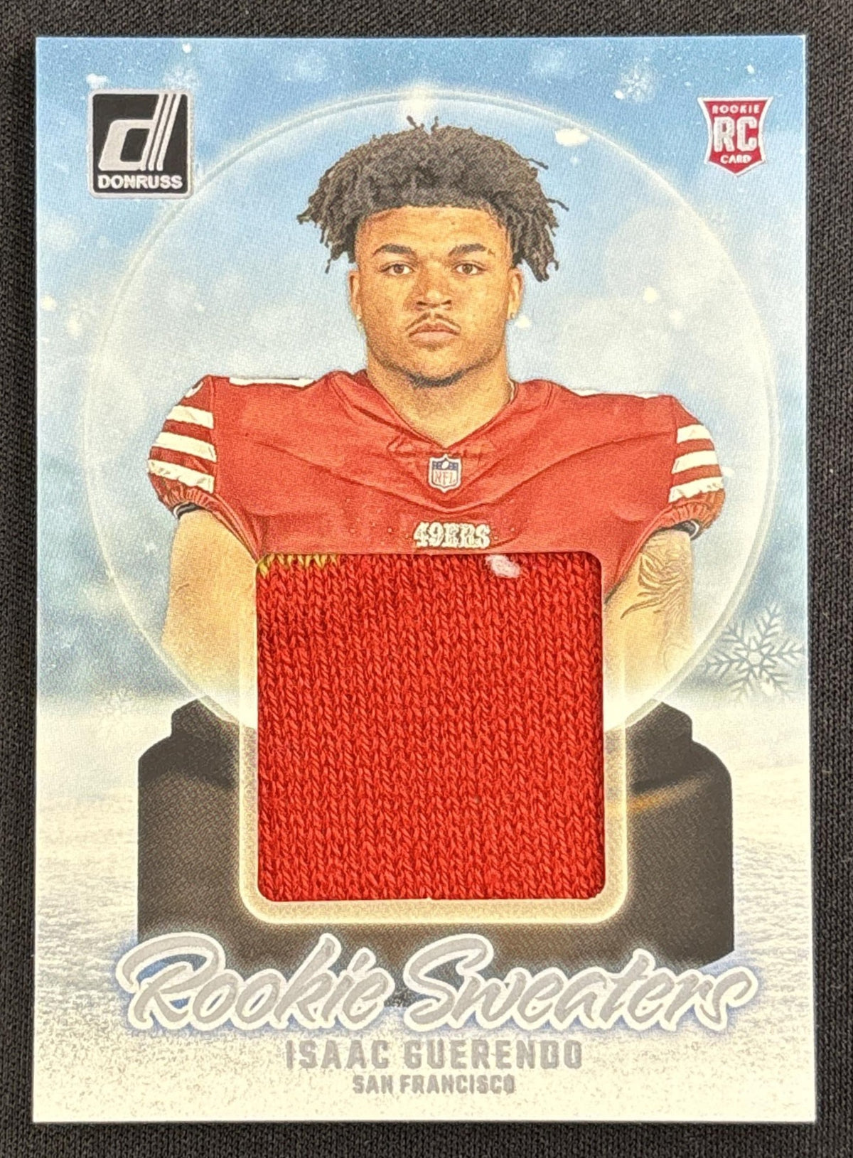 Isaac Guerendo 2024 Panini Donruss Rookie Holiday Sweater 49ers