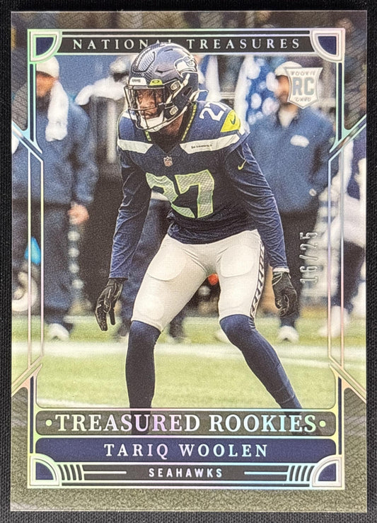 Tariq Woolen 2022 National Treasures Treasured Rookies Holo Silver /25 Seahawks Default Title Sports Trading Cards
