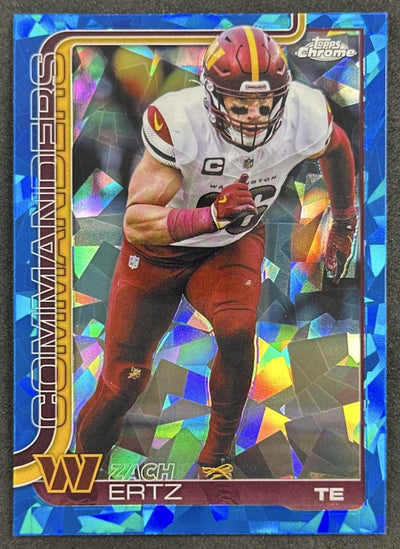 Zach Ertz 2025 Topps Chrome Sapphire Commanders Sports Trading Card