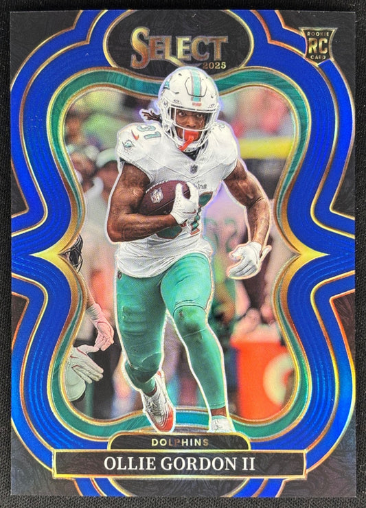 Ollie Gordon II 2025 Select Suite Level Blue Prizm /99 Dolphins