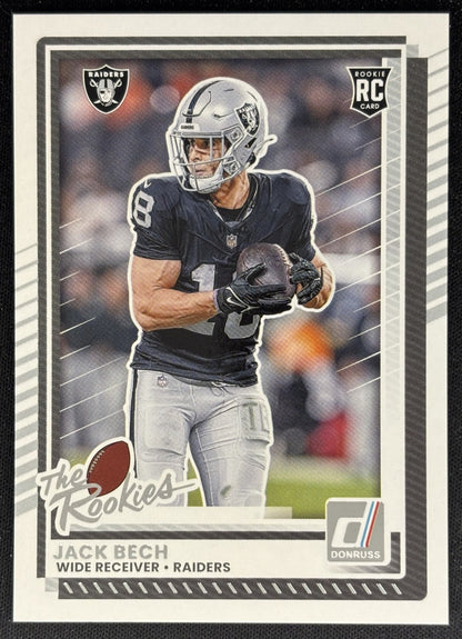 Jack Bech 2025 Panini Donruss Rookies & Highlights Raiders Sports Trading Cards