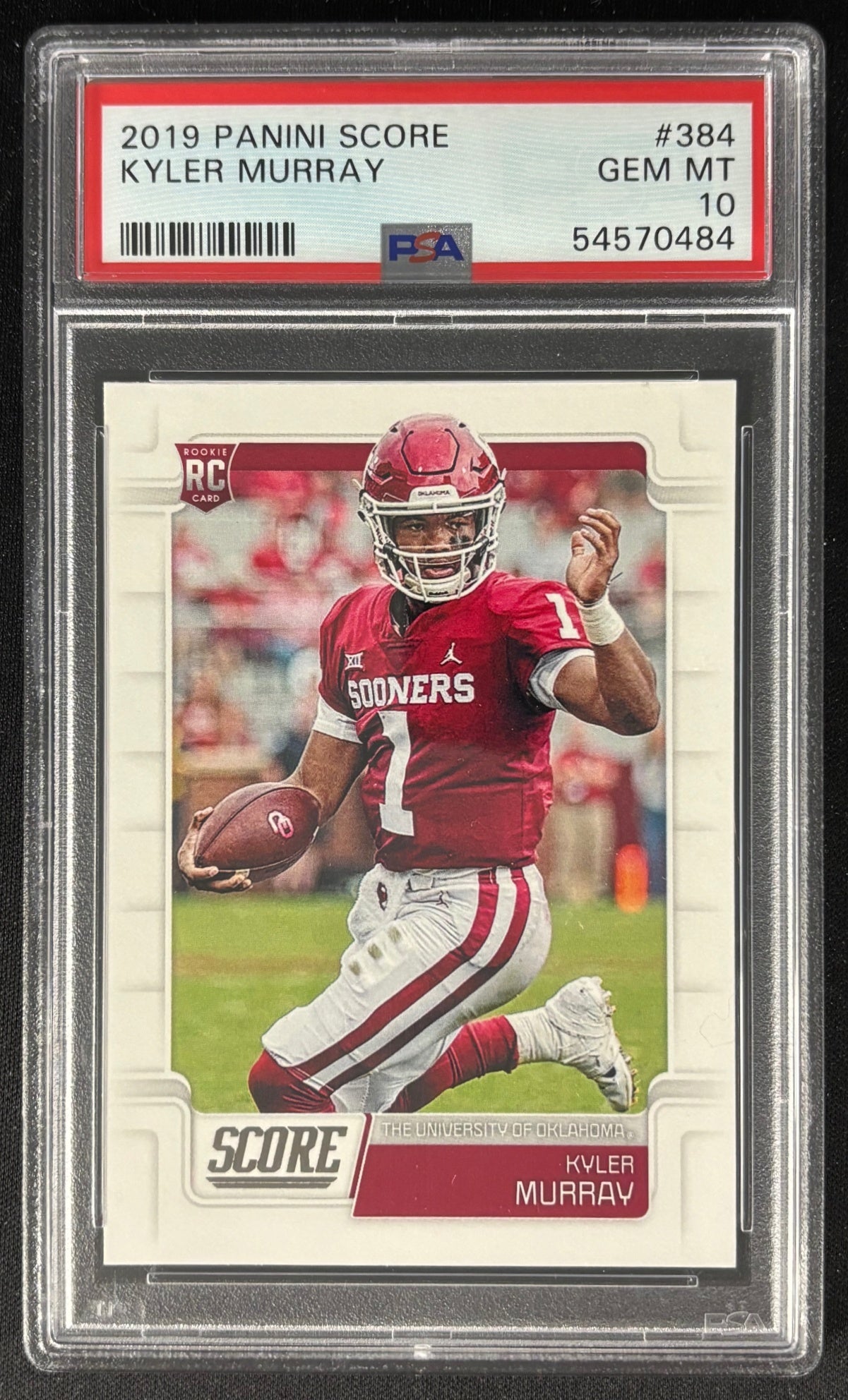 Kyler Murray 2019 Score PSA 10 Sooners - Front