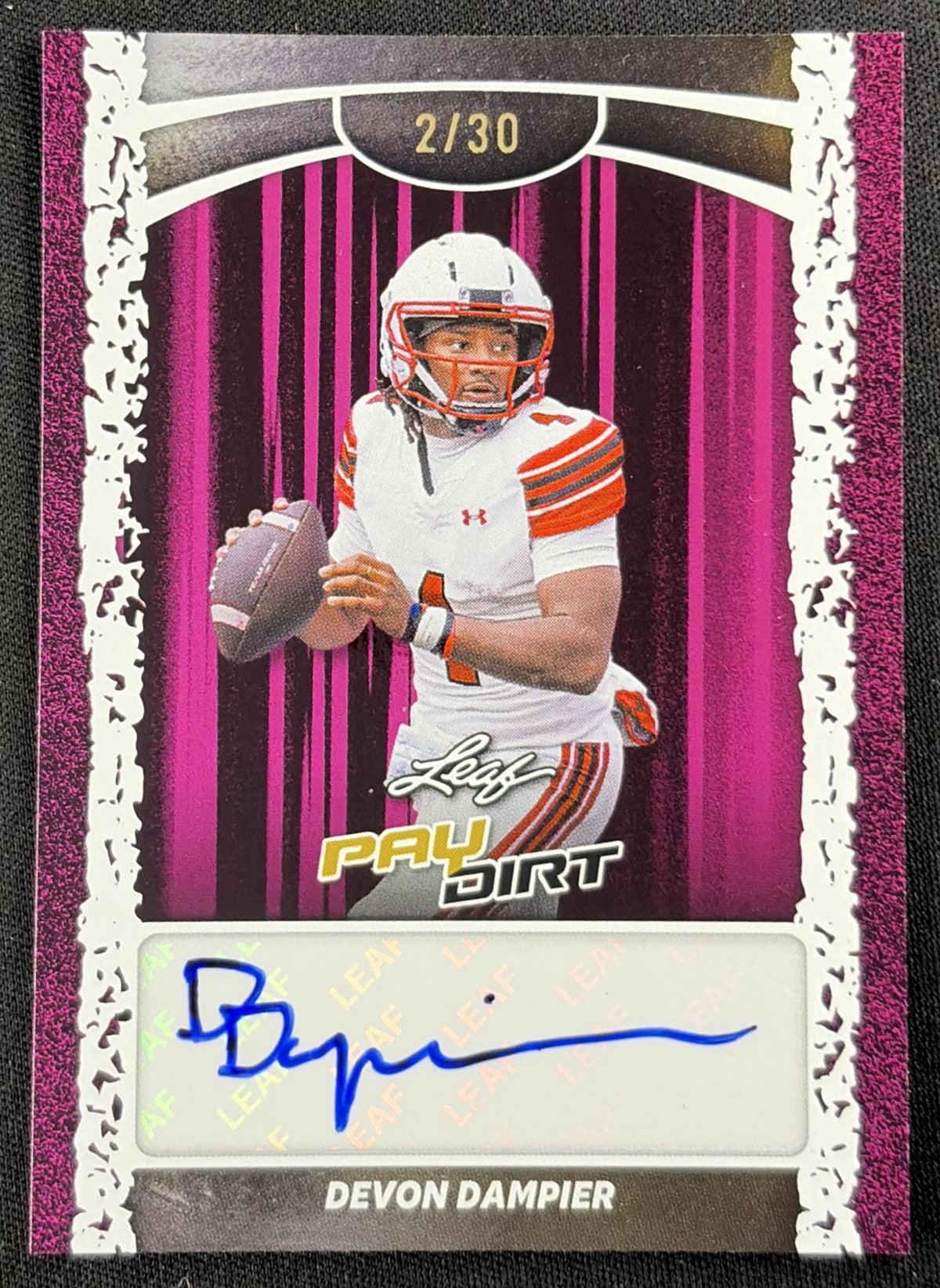 Devon Dampier 2026 Leaf Paydirt Auto Pink /30