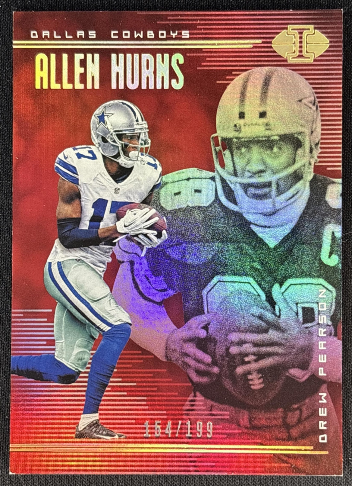 Allen Hurns Drew Pearson 2018 Panini Illusions Red /199 Cowboys Sports Trading Cards