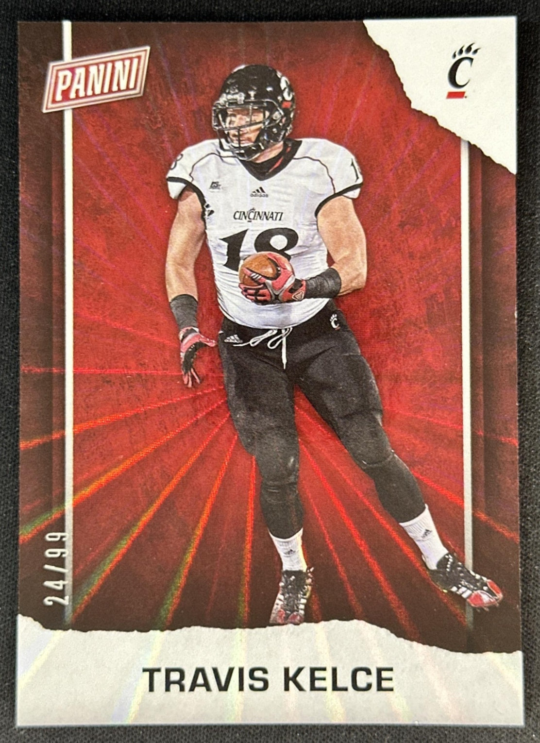 Travis Kelce 2021 Panini Father's Day Rainbow Spokes /99