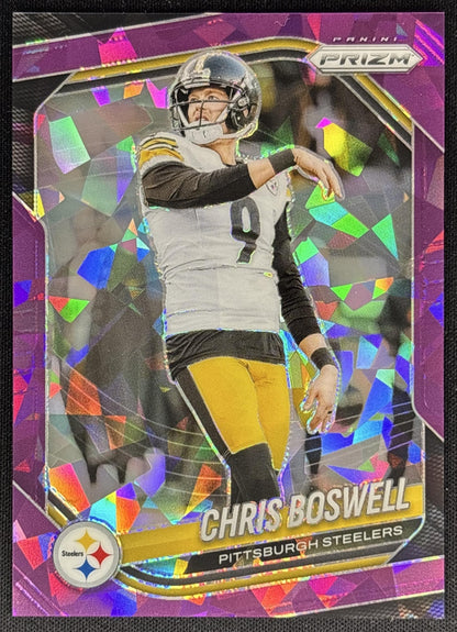 Chris Boswell 2025 Panini Prizm Purple Ice /225 Steelers Sports Trading Card