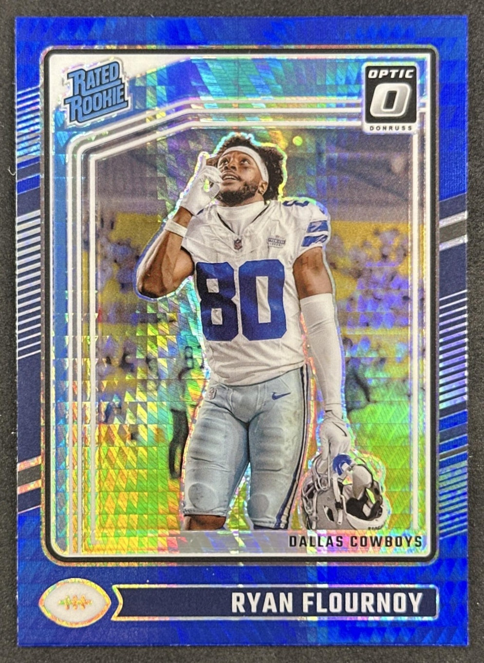 Ryan Flournoy 2024 Panini Donruss Optic Blue Hyper Cowboys