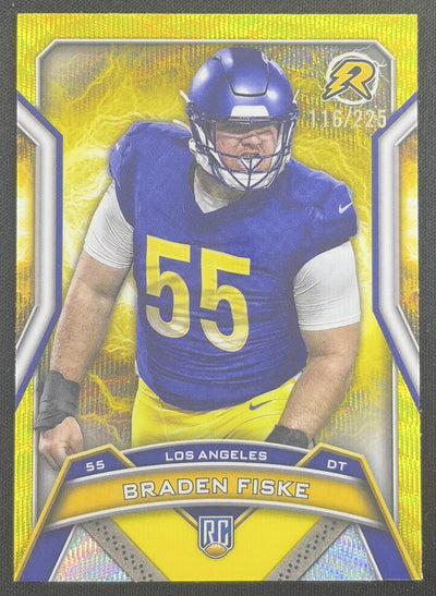 Braden Fiske 2024 Topps Resurgence Yellow Surge /225 Rams