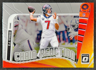 C.J. CJ Stroud 2024 Donruss Optic Chain Reaction Texans Sports Trading Card
