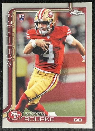 Kurtis Rourke 2025 Topps Chrome Rookie 49ers Sports Trading Cards