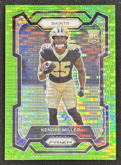 Kendre Miller 2023 Panini Prizm Neon Green Pulsar Saints