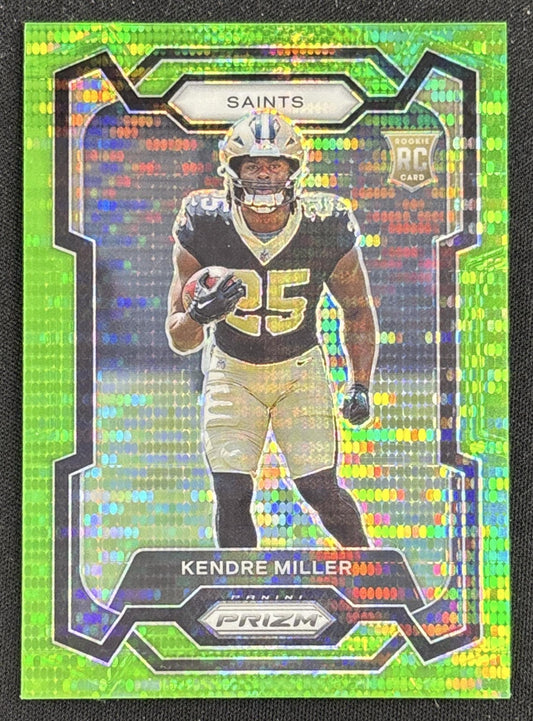 Kendre Miller 2023 Panini Prizm Neon Green Pulsar Saints
