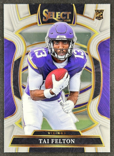 Tai Felton 2025 Select Concourse Vikings Football Card