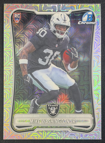 Mike Washington Jr. 2026 Bowman Chrome NFL Mojo Refractor Raiders