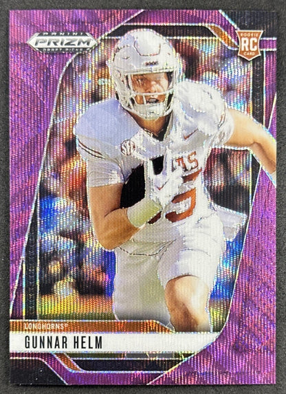 Gunnar Helm 2025 Panini Prizm Draft Picks Purple Wave Longhorns Titans
