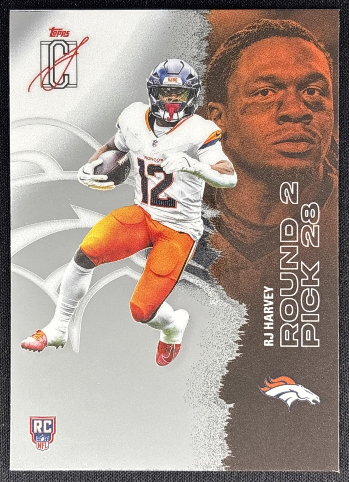 RJ Harvey 2025 Topps Signature Class Chrome Rookie Broncos Sports Trading Cards