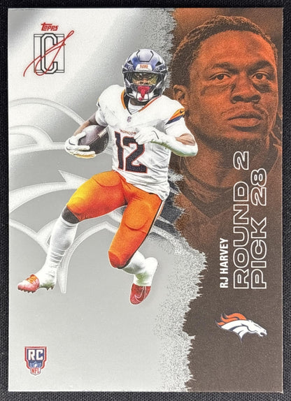 RJ Harvey 2025 Topps Signature Class Chrome Rookie Broncos Sports Trading Cards
