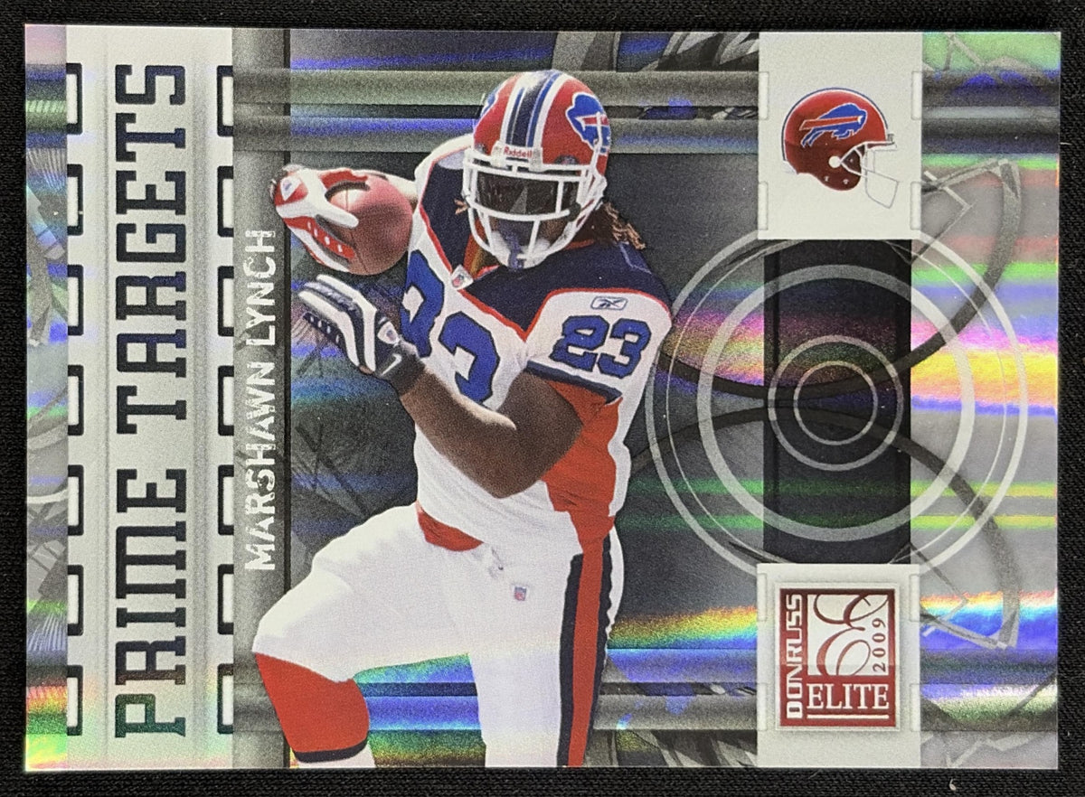 Marshawn Lynch 2009 Panini Donruss Elite Prime Targets Black /399 Bills - Front