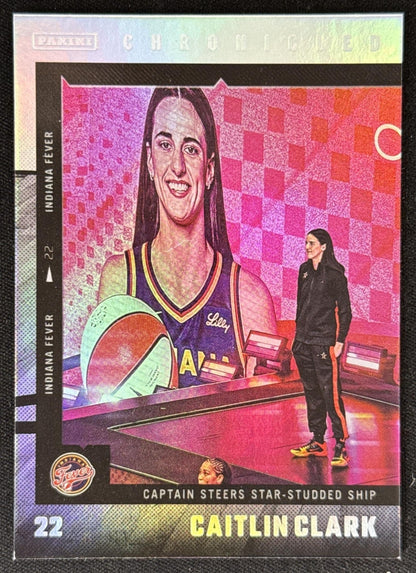 Caitlin Clark 2025 Panini Chronicled WNBA Holo Fever 41 Sports Trading Card
