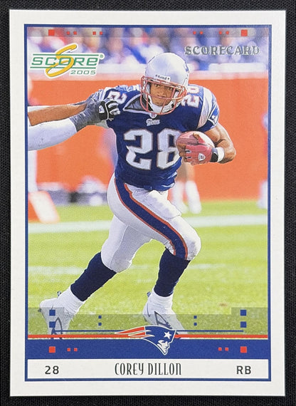 Corey Dillon 2005 Score Scorecard /599 Patriots